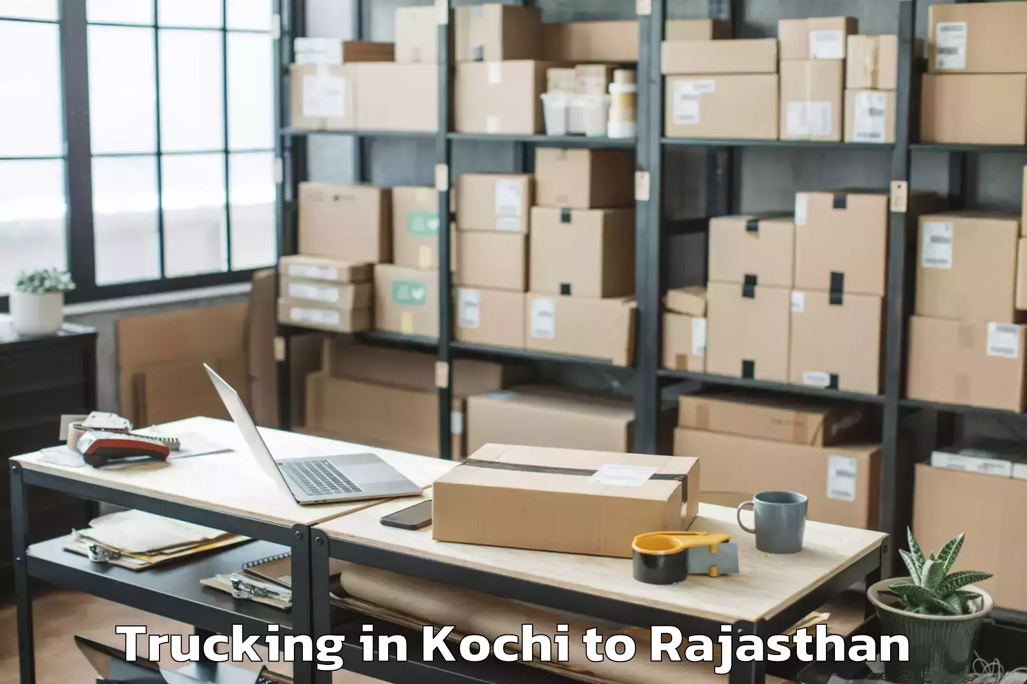 Book Kochi to Kotputli Trucking Online